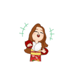 Kimono Japanese women（個別スタンプ：7）