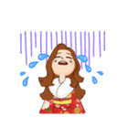 Kimono Japanese women（個別スタンプ：9）
