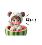 スイカちゃん❤️誰にでも使えるよ（個別スタンプ：9）