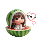 スイカちゃん❤️誰にでも使えるよ（個別スタンプ：19）
