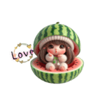 スイカちゃん❤️誰にでも使えるよ（個別スタンプ：22）