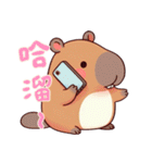 カピバラの生活 (漢字) Ver2（個別スタンプ：10）