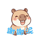 カピバラの生活 (漢字) Ver2（個別スタンプ：19）