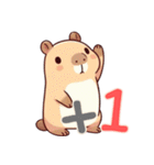 カピバラの生活 (漢字) Ver2（個別スタンプ：28）