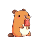 カピバラの生活 (漢字) Ver2（個別スタンプ：31）