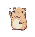カピバラの生活 (漢字) Ver2（個別スタンプ：37）
