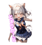 ゆるふわ猫ガールちゃん 海上自衛隊Ver BIG（個別スタンプ：25）