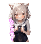 ゆるふわ猫ガールちゃん 海上自衛隊Ver BIG（個別スタンプ：27）