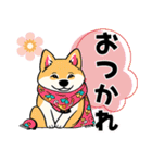 柴犬さん春のスタンプ（個別スタンプ：4）
