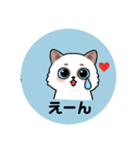 可愛い青い猫（個別スタンプ：5）