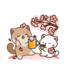 おっさにゃん時々しらたま⭐︎春編（個別スタンプ：12）