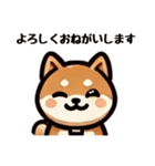 シンプルな柴犬スタンプ（日常会話系）（個別スタンプ：3）