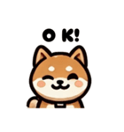 シンプルな柴犬スタンプ（日常会話系）（個別スタンプ：10）