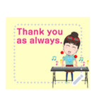 You can add words this message sticker.（個別スタンプ：24）