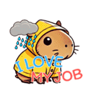 カピバラの生活 (えいご) Ver2（個別スタンプ：2）