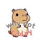 カピバラの生活 (えいご) Ver2（個別スタンプ：6）