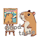 カピバラの生活 (えいご) Ver2（個別スタンプ：8）