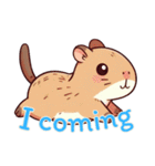 カピバラの生活 (えいご) Ver2（個別スタンプ：14）