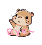 カピバラの生活 (えいご) Ver2（個別スタンプ：22）