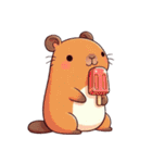 カピバラの生活 (えいご) Ver2（個別スタンプ：31）