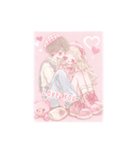 かわいいファンシーイラストのカップル（個別スタンプ：2）