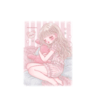 かわいいファンシーイラストのカップル（個別スタンプ：4）