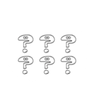 いろんなすたんぷ(白とクロ他)（個別スタンプ：4）