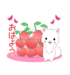 ちび白モフ16【春】（個別スタンプ：1）