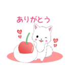 ちび白モフ16【春】（個別スタンプ：3）