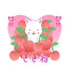 ちび白モフ16【春】（個別スタンプ：7）