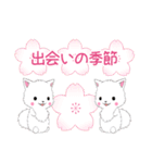 ちび白モフ16【春】（個別スタンプ：12）
