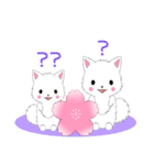 ちび白モフ16【春】（個別スタンプ：24）
