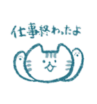 シンプル・クレヨン・ネコ（個別スタンプ：18）