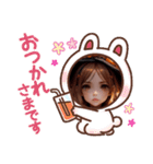 かわいい娘のスタンプ＠3（個別スタンプ：2）