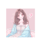 ファンシー ゆめかわいい イラスト 女と男（個別スタンプ：2）