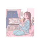 ファンシー ゆめかわいい イラスト 女と男（個別スタンプ：6）