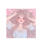 ファンシー ゆめかわいい イラスト 女と男（個別スタンプ：8）
