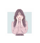 大人女子 イラスト スタンプ 美人 美女（個別スタンプ：15）