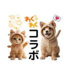 猫＆犬:着ぐるみ（個別スタンプ：20）