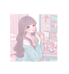 かわいいファンシーイラストの女の子 たち（個別スタンプ：2）