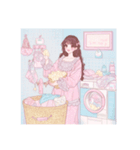 かわいいファンシーイラストの女の子 たち（個別スタンプ：3）