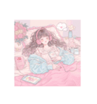 かわいいファンシーイラストの女の子 たち（個別スタンプ：4）