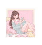 かわいいファンシーイラストの女の子 たち（個別スタンプ：5）