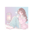 かわいいファンシーイラストの女の子 たち（個別スタンプ：8）