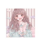かわいいファンシーイラストの女の子 たち（個別スタンプ：9）