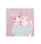 かわいいファンシーイラストの女の子 たち（個別スタンプ：10）