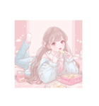 かわいいファンシーイラストの女の子 たち（個別スタンプ：13）