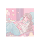 かわいいファンシーイラストの女の子 たち（個別スタンプ：14）