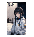 陰気でセクシャルな無造作宇宙女の子（個別スタンプ：21）