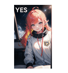 陰気でセクシャルな無造作宇宙女の子（個別スタンプ：35）